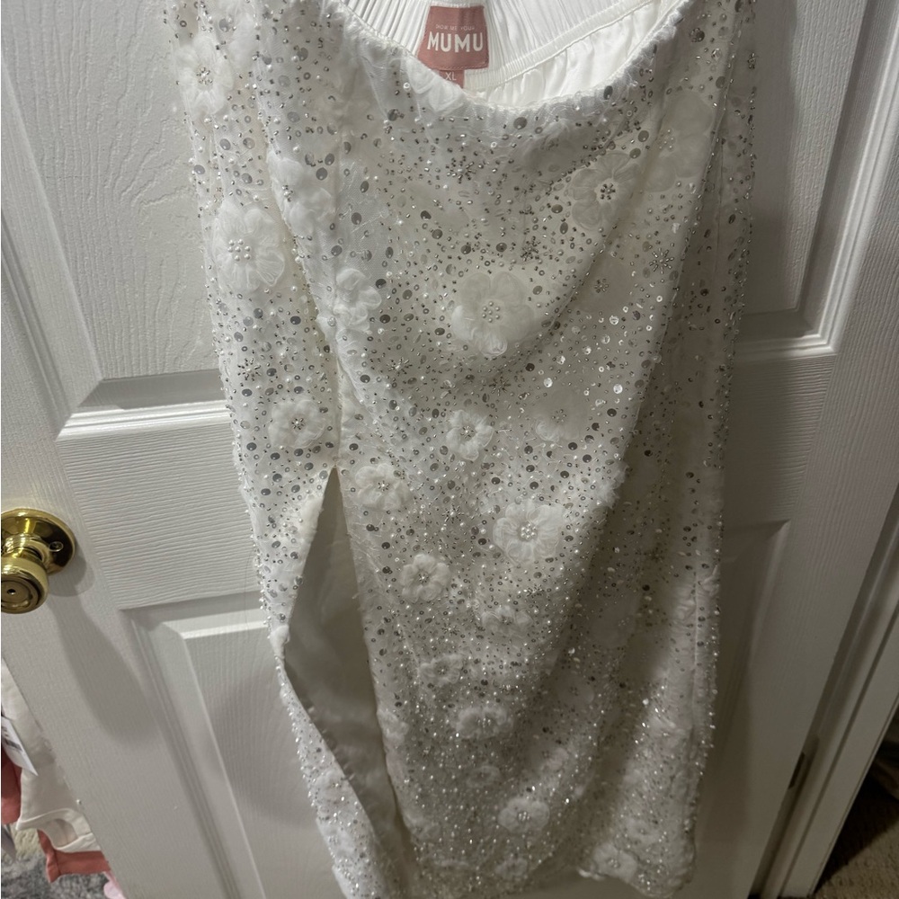 Show Me Your MuMu White Floral Maxi Skirt